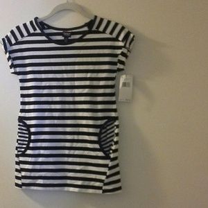 Short sleeve striped  french toast top